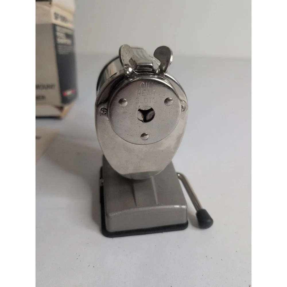 Vintage Hunt Boston Vacuum Mount Pencil Sharpener SF1068 Self-feeder W Manual